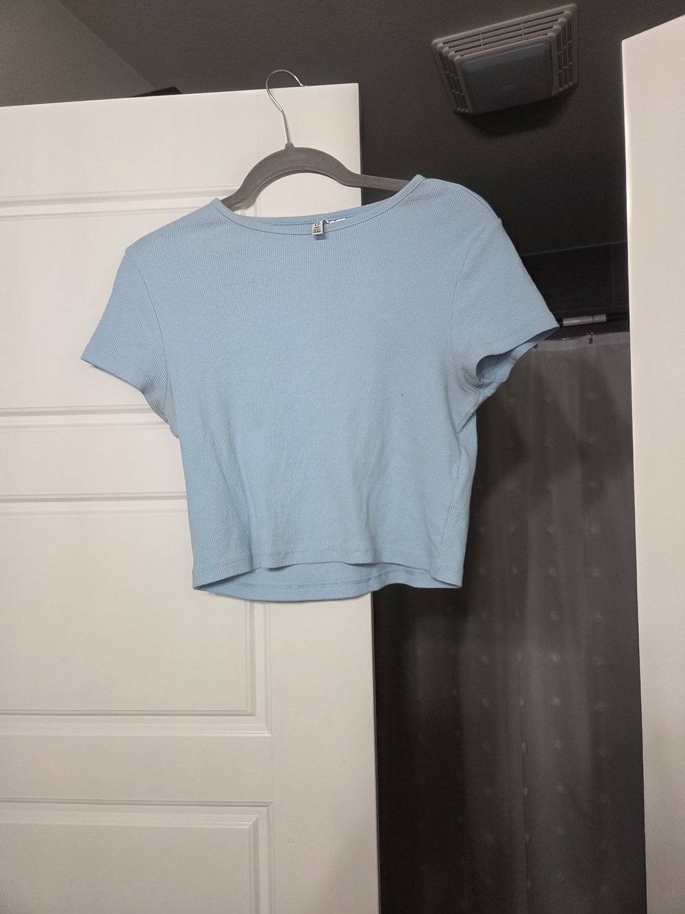Women's Light Blue Crop Tee